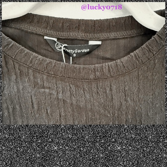 PrettyGarden NWT Black Ruched Bodycon Long Puff Sleeve Mini Dress in Black Sz S - Picture 8 of 10